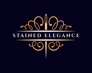 Elegant Needle Sewing logo design