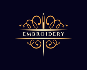 Elegant Needle Sewing logo design