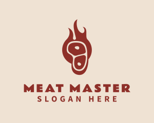 Meat Flame Barbecue logo design