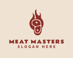 Meat Flame Barbecue logo design