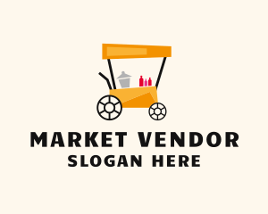 Vendor - Street Food Meal Cart logo design