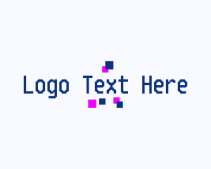 Data - Pixel Tech Retro logo design
