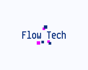 Pixel Tech Retro logo design