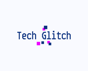 Pixel Tech Retro logo design