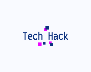 Pixel Tech Retro logo design