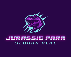 Tyrannosaurus Dinosaur Gaming logo design