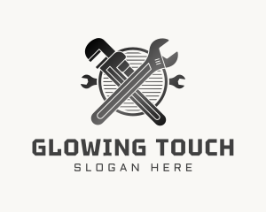 Gradient Wrench Plumbing logo design