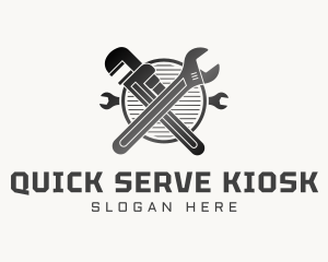 Gradient Wrench Plumbing logo design