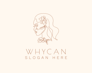 Floral Woman Face Logo