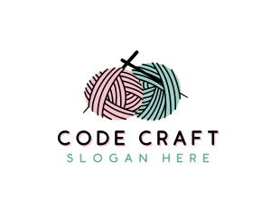 Yarn Craft Knitting logo design