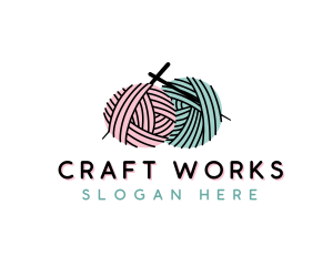 Yarn Craft Knitting logo design