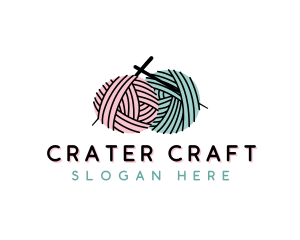 Yarn Craft Knitting logo design