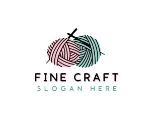 Yarn Craft Knitting logo design