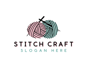 Yarn Craft Knitting logo design