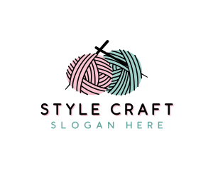 Yarn Craft Knitting logo design