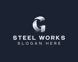 Metal Steel Fabrication Letter G logo design