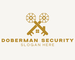 Security Key House logo design