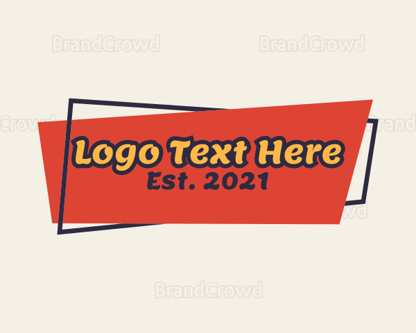 Fun Retro Signage Logo