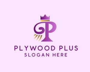 Violet Crown Letter P logo design