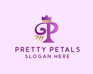 Violet Crown Letter P logo design