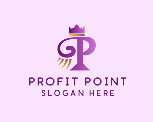 Violet Crown Letter P logo design