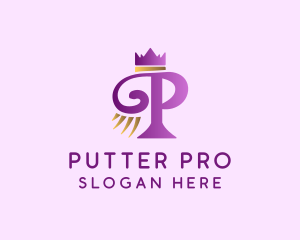 Violet Crown Letter P logo design