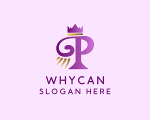 Kingdom - Violet Crown Letter P logo design