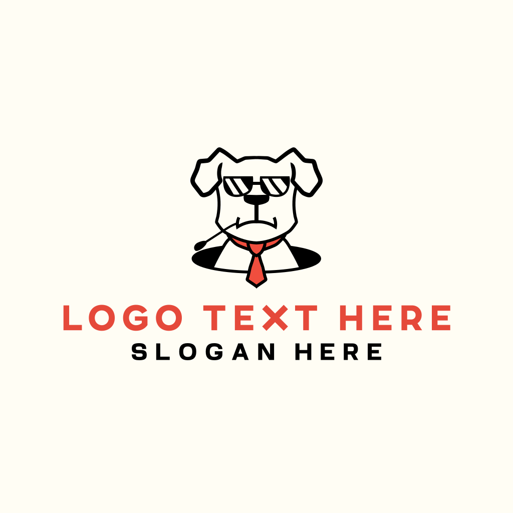 Boss Dog Tie Grooming Logo | BrandCrowd Logo Maker