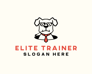 Boss Dog Tie Grooming logo design