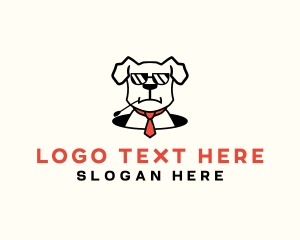 Veterinary - Boss Dog Tie Grooming logo design