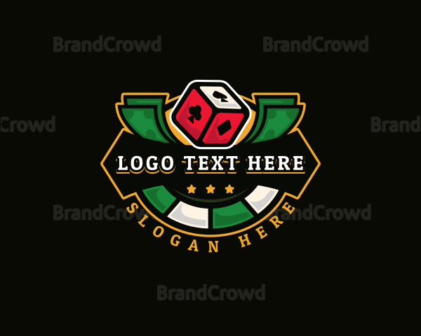 Gambling Casino Dice Logo