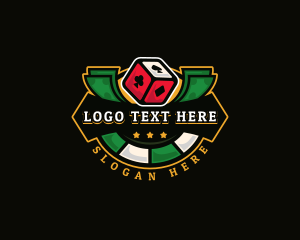 Gambling Casino Dice Logo