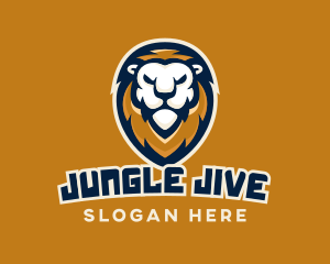 Jungle Wild Lion Mane Gaming logo design