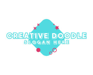 Quirky Doodle Shape logo design