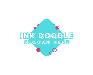 Quirky Doodle Shape logo design