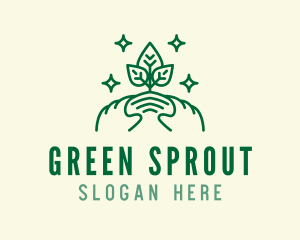 Eco Plant Sprout Agriculture logo design