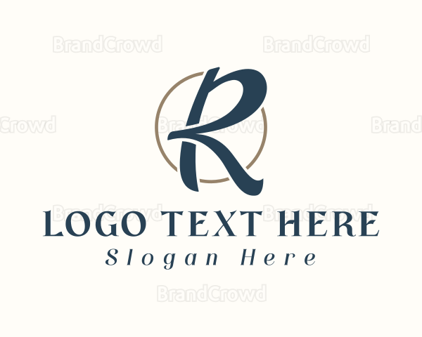 Circle Business Letter R Logo