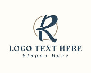 Circle Business Letter R logo design