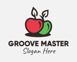 Farmers Market - Red Green Apple logo design