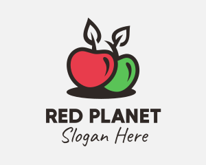 Red Green Apple logo design