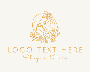 Cosmetics - Golden Beauty Makeup logo design