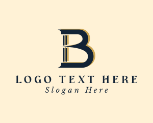 Bookkeeper - Law Firm Pillar Letter B logo design