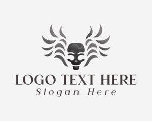 Navy Seal - Wing Skull Tattoo logo design