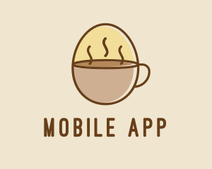 Hot Coffee - Egg Coffee Breakfast logo design
