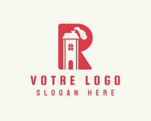 Smoke - Home Chimney Letter R logo design