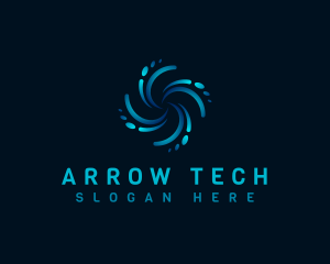 AI Tech Swoosh logo design