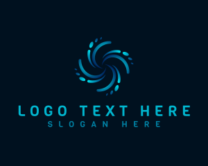 Abstract - AI Tech Swoosh logo design