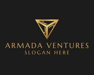 Luxury Gold Triangle logo design