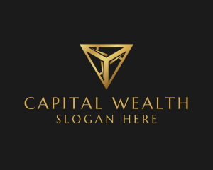 Capital - Luxury Gold Triangle logo design