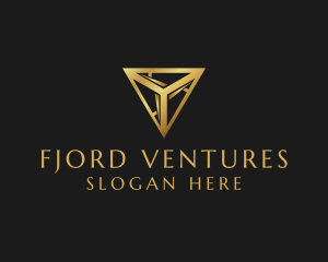 Luxury Gold Triangle logo design